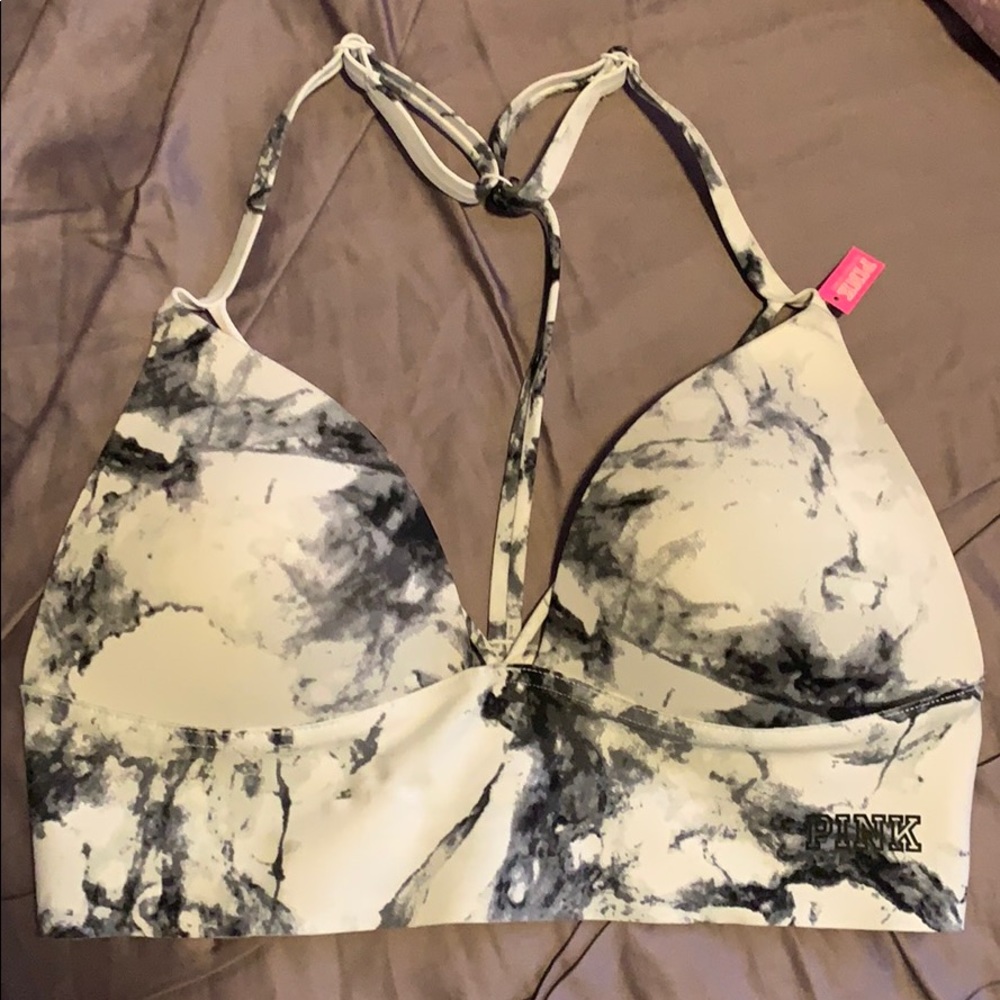 Marble coloured sports bra